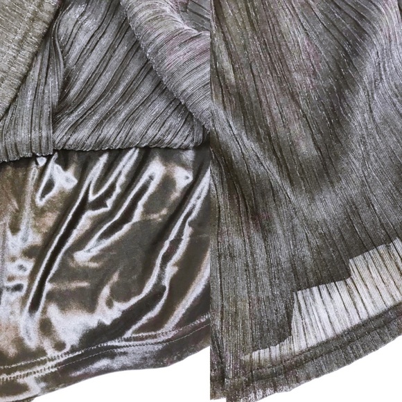 JUNAROSE Black Shimmer Mini Pleated Skirt - Picture 4 of 6